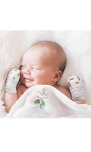 KOH KOH - Kids Baby Newborn Cotton No Scratch Adjustable Animal Print Hand Mittens