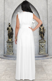 SIA - Long Bridesmaid Sleeveless Sexy Slit Sundress Maxi Dress Gown