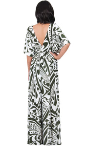 CLAIRE - Kimono Sleeve Cocktail Long Maxi Dress