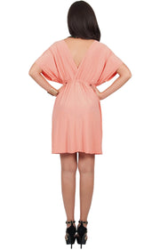 PEARL- Kimono Sleeve Casual Cover Up Party Summer Sundress Mini Dress