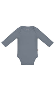 KOH KOH - Kids Short Sleeve Cotton Solid Lap Shoulder Baby Onesie Bodysuit - Dark gray