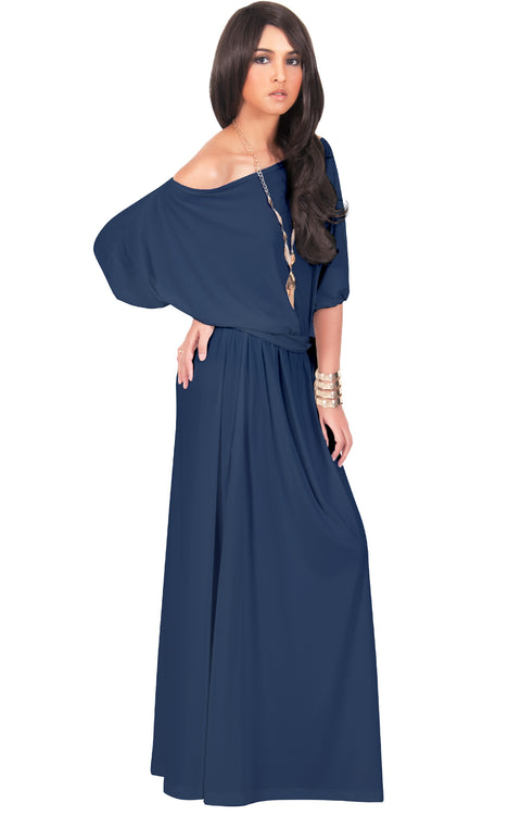 MACY - Maxi Dress Off The Shoulder Sale 3/4 Sleeve Gown – GCGme