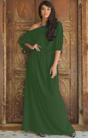 MACY - Maxi Dress Off The Shoulder Sale 3/4 Sleeve Gown
