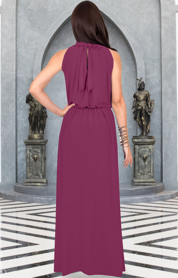 LONDYN - Ladies Sleeveless Elegant Cocktail Floor Length Maxi Dress