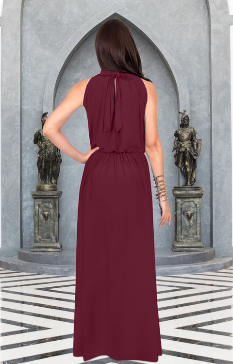 LONDYN - Ladies Sleeveless Elegant Cocktail Floor Length Maxi Dress