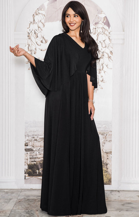 Elegant-Dark-Navy-Evening-Gowns-With-Detachable-Cape-Mother-of-Bridal-Dresses-Long-Vintage  | carryurswag