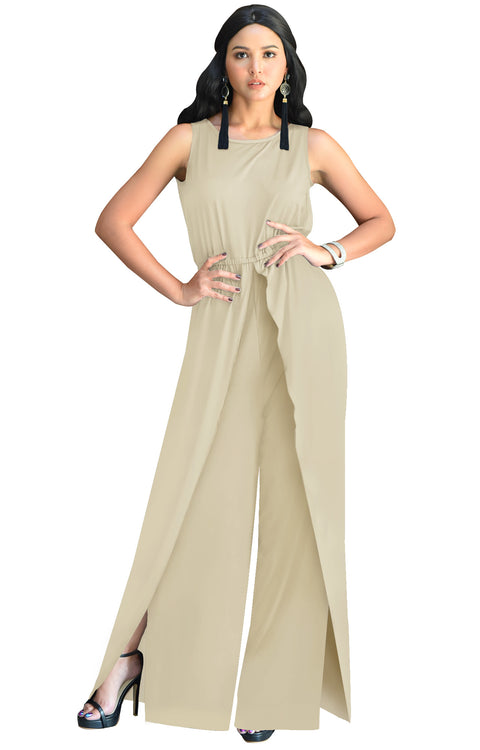GWEN - Long Dressy Sleeveless Summer Cocktail Jumpsuits Pants Suit – GCGme