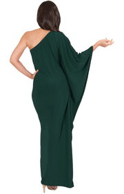 CYNTHIA - One Shoulder Cocktail Bridesmaid Evening Maxi Dress Gown