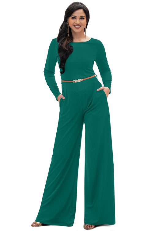  Argeousgor Womens Crew Neck Yoga Jumpsuits Sexy Open Back Long  Sleeve Flared Bottom Pants Romper Bodycon Jumpsuit(00- Army Green,S) :  Clothing, Shoes & Jewelry