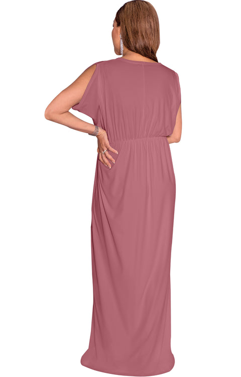 ROCHELLE - Long Maternity Baby Shower Pregnancy Summer Maxi Dress Gown