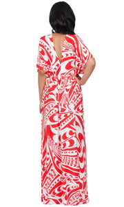 CLAIRE - Kimono Sleeve Cocktail Long Maxi Dress