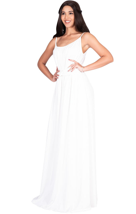ETA - Long Sexy Bridesmaid Semi Formal Flowy Summer Maxi Dress Gown
