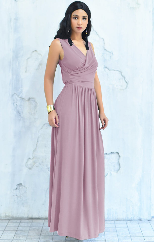 HAILEY - Sleeveless Bridesmaid Wedding Party Summer Maxi Dress Gown