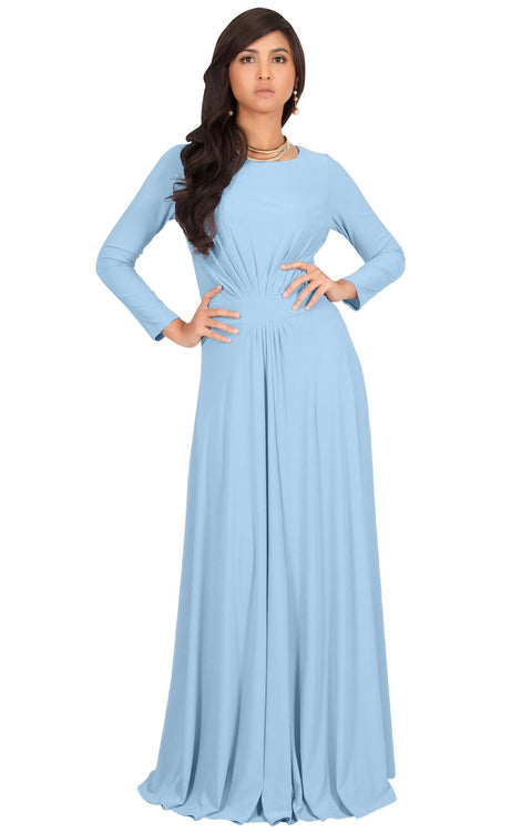HAYDEN - Long Sleeve Maxi Dress Floor Length Gown Bridesmaid Fall – GCGme