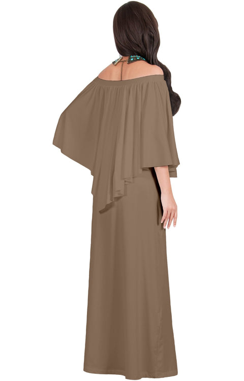 JENN - Maxi Dress Long Sexy Strapless Flowy Cocktail Evening Gown