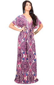 JEZEBEL - Summer Sun Sexy Kaftan Evening Caftan Print Gown Maxi Dress