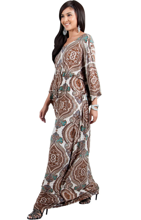 KADEN - Boho Maternity Kaftan Long Abaya Moroccan Maxi Dress