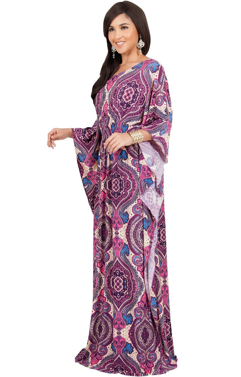 KADEN - Boho Maternity Kaftan Long Abaya Moroccan Maxi Dress