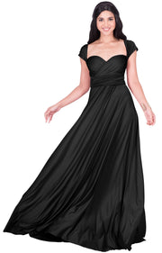KAYLEE - Long Sexy Wrap Convertible Tall Bridesmaid Maxi Dress Gown