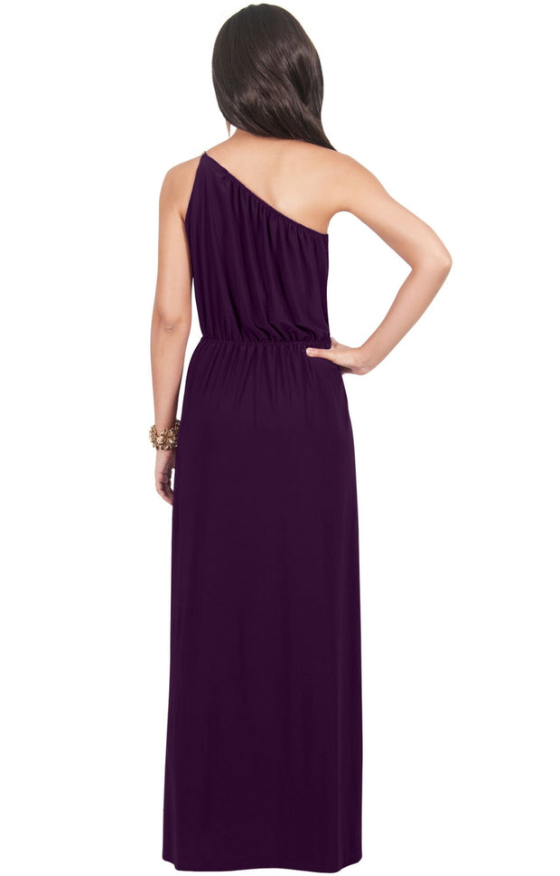 KYLIE - Cleopatra Maxi Dress Evening Bridesmaid for Summer Gown w/ Gold Braid