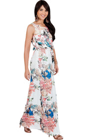 LAUREL - Sleeveless Floral Casual Summer Maxi Dress