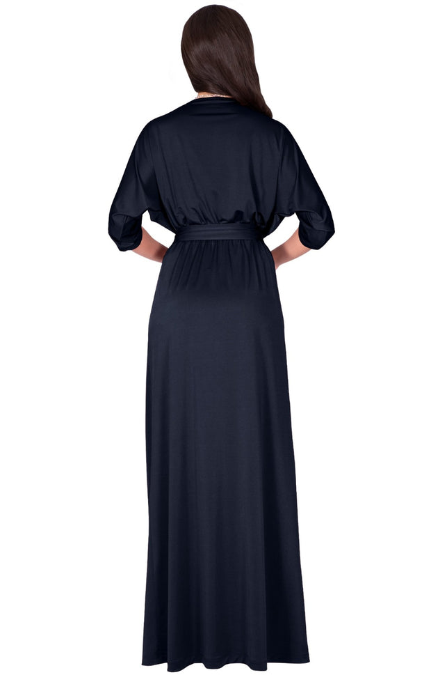 LISA - Long Formal Short Sleeve Evening Bridesmaid Maxi Dress Gown