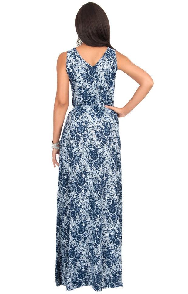 PRIMROSE - Long Spring Summer Flowy Floral Vacation Party Maxi Dress